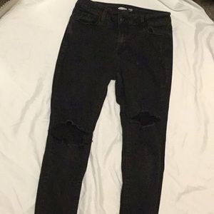 Skinny rockstar ripped trendy jeans